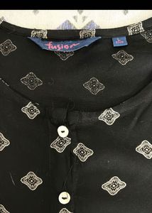 Fashion Black Printed Kurta