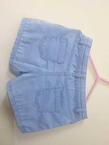 Denim Shorts with Sequin Patches