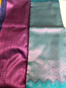 Elegant Purple & Teal Silk Saree