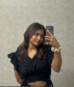 Black Polka Dot Top