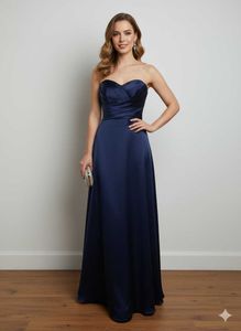 Elegant Navy Blue Gown
