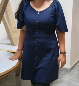 Cute Navy Mini Dress (L Size)