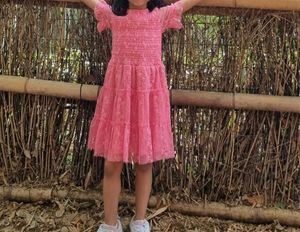 Girls Pink Tiered Dress