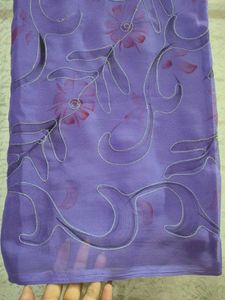 Elegant Purple Floral Saree