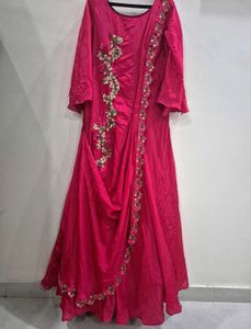 Fuschia Pink Elegant Ethnic Gown