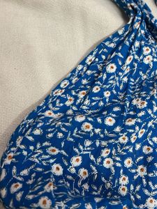 Blue Crochet Halter Top