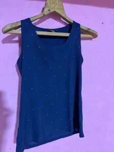 Navy Sleeveless Top
