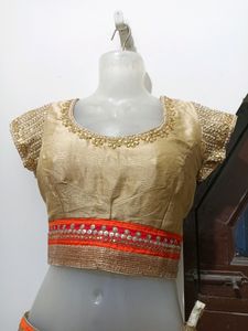 Golden Lehnga And Blouse For Sale