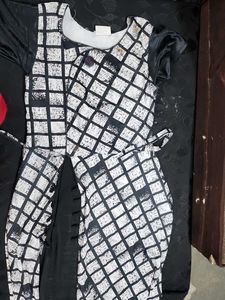 Blue &amp; White Printed Kurta