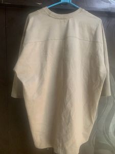 Gymshark Tan Colour Oversized Drop Shoulder Tshirt