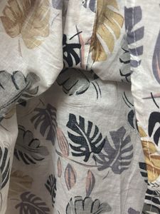 Leaf Print Button-Down Shirt