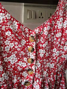 Red Floral Dress