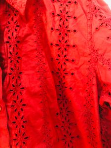 Red Embroidered Shirt