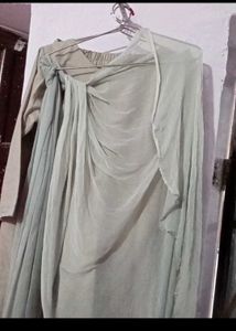 Printed Grey Rayon Kurta Set Xl Girl Women