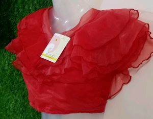Red Ruffle Top