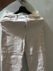 White Loose Straight Jeans