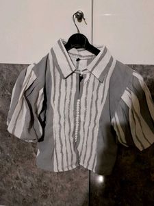 Striped Grey Top