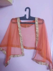Orange Beautiful Lehenga Choli Set With Duppata