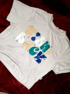 Graphic Print Crop Top