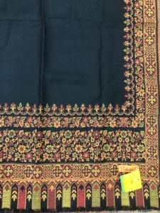 Elegant Black Wollen Shawl