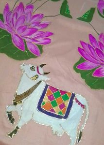 Kamal And Cow Hand Paint Suit