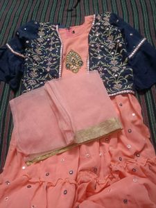 Three piece set  ( Dupatta , jacket and dress )