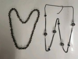 Beads and Adjustable Metal String Statement Pieces