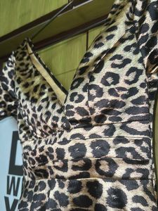 Leopard Print Mini Party Dress