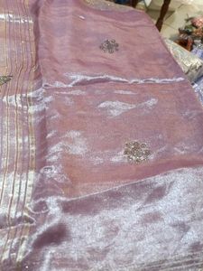 Elegant Lavender Saree(Without Blouse)