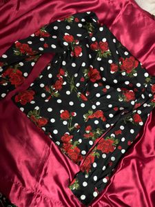 Zara Floral Polka Dot Blouse