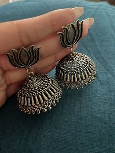 Lotus Jhumka Earrings