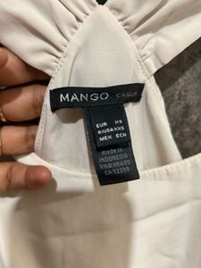 🍋 MANGO Colorblock Drawstring Dress – Chic Summer
