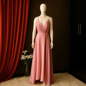 Elegant Pink Maxi Dress