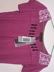 Chic Purple Beaded Top