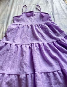 Cute Purple Tiered Dress