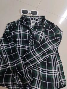 Classic Green Checkered Oversized Shirt
