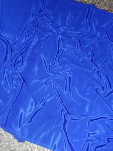 Blue  Crape Silk Fabric