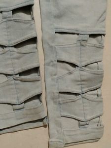 Cutout Detail Jeans