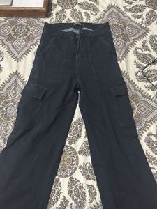 Black Cargo Jeans