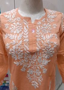 Lakhnavi Hand Embroidery Short Kurti