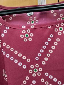 Elegant Maroon Printed Kurti (CU)