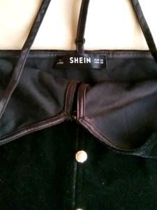 SHIEN Black Backless Top Size:XS
