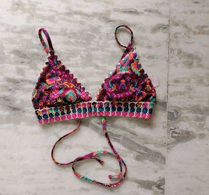 Boho Print Tie Up Bikimi Top.