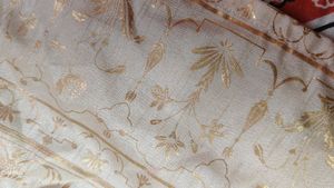 Cream Long Frock With Kothi