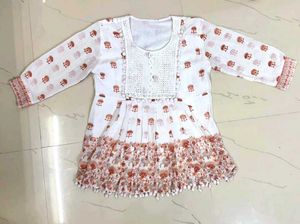 White Printed Kurta