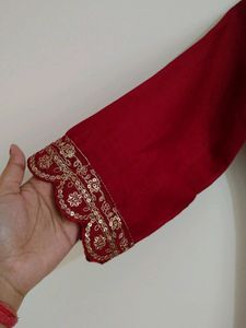 Red Festive Kurta - (Worn Only Once)