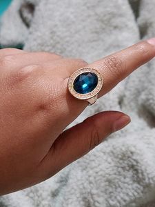 Shein Rose Gold Bluestone Ring