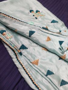 Sarees With Embroidery Butta