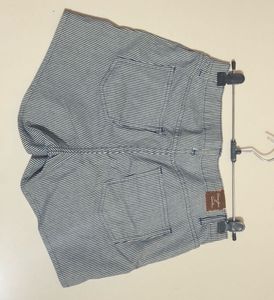 Striped Embroidered Shorts