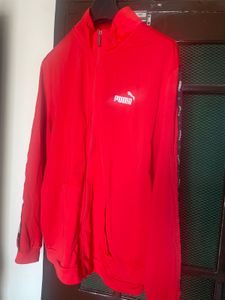 Puma Men Red & Black Solid Tape Tracksuit